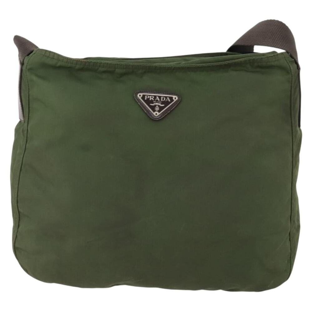 Prada Nylon Shoulder Bag Khaki Green